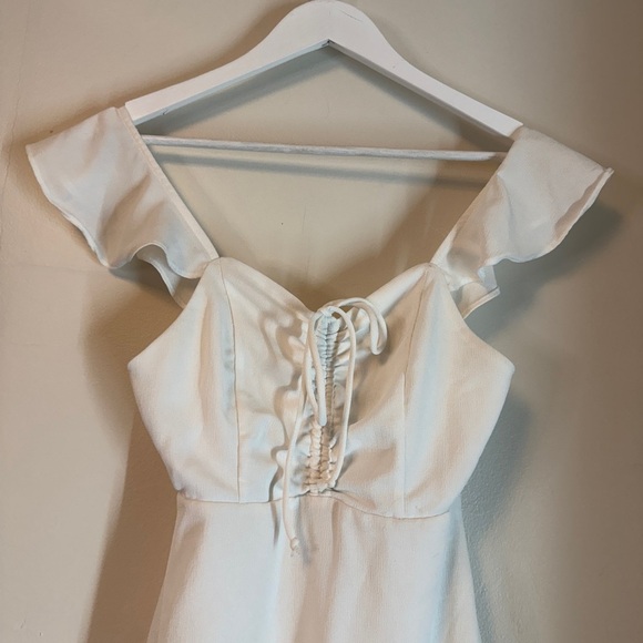 Altar'd State Flutter Sleeve Dress Women's XS White Fit & Flare EUC - Picture 7 of 9
